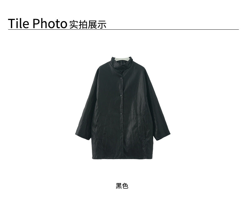 【H555】實拍高級感兩面穿皮衣風衣外套 秋冬外套251007