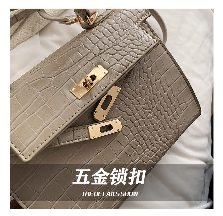 【B7814】法式質感復古石頭紋手提肩背包250514