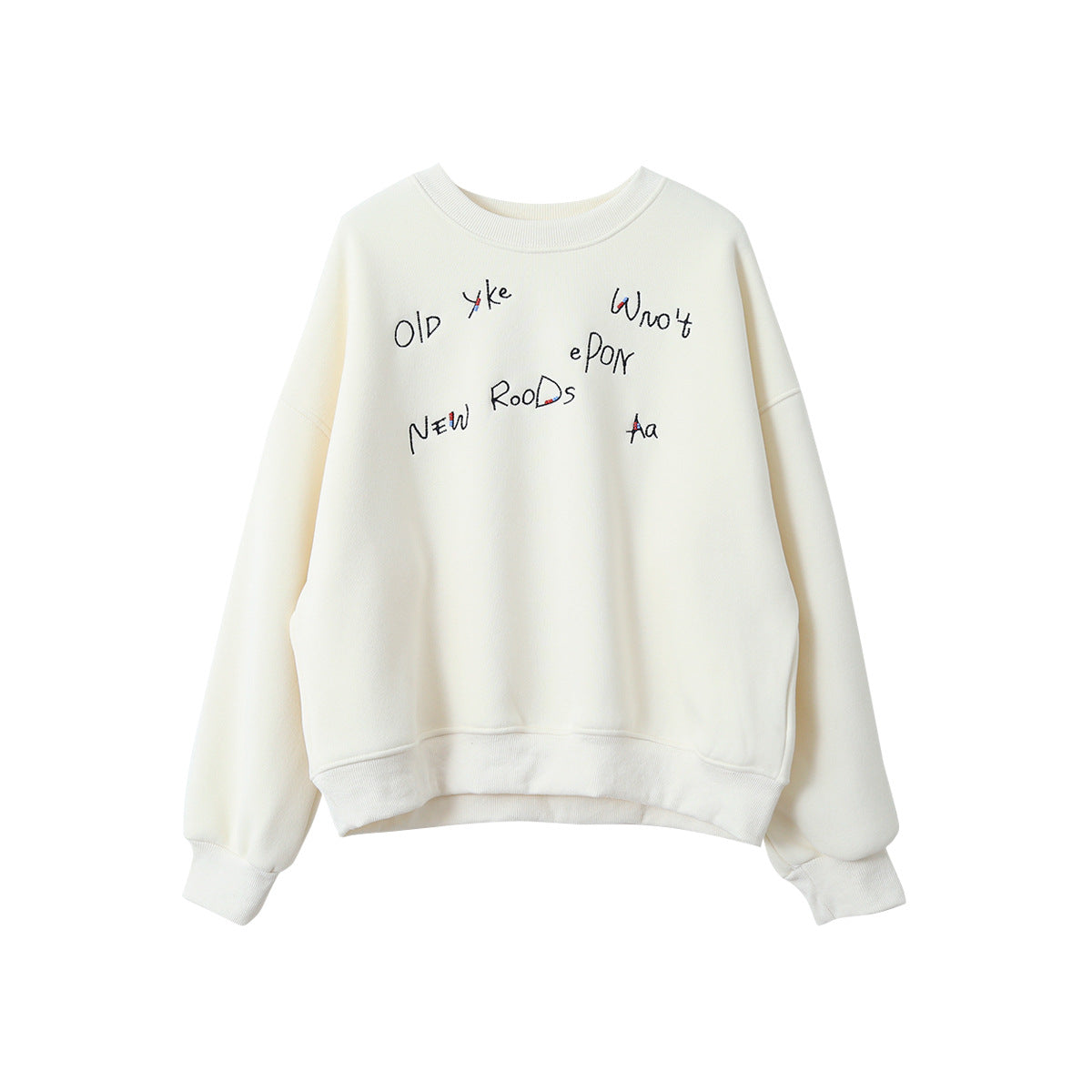 【LD3270】 實拍精品刺繡珠寬鬆厚款長袖衛衣(加絨)251020