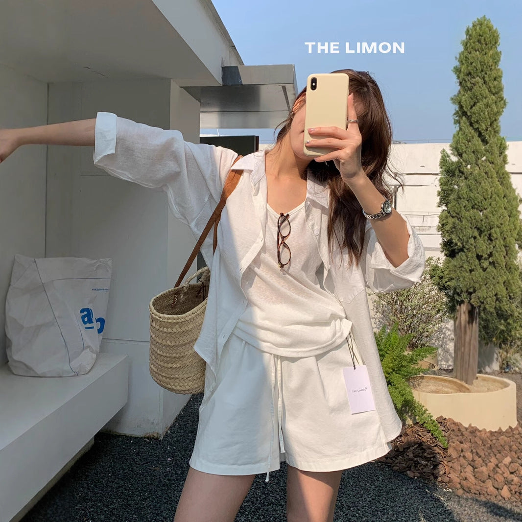 【LTM0981】實拍夏季高級感天絲防曬長袖襯衫250505