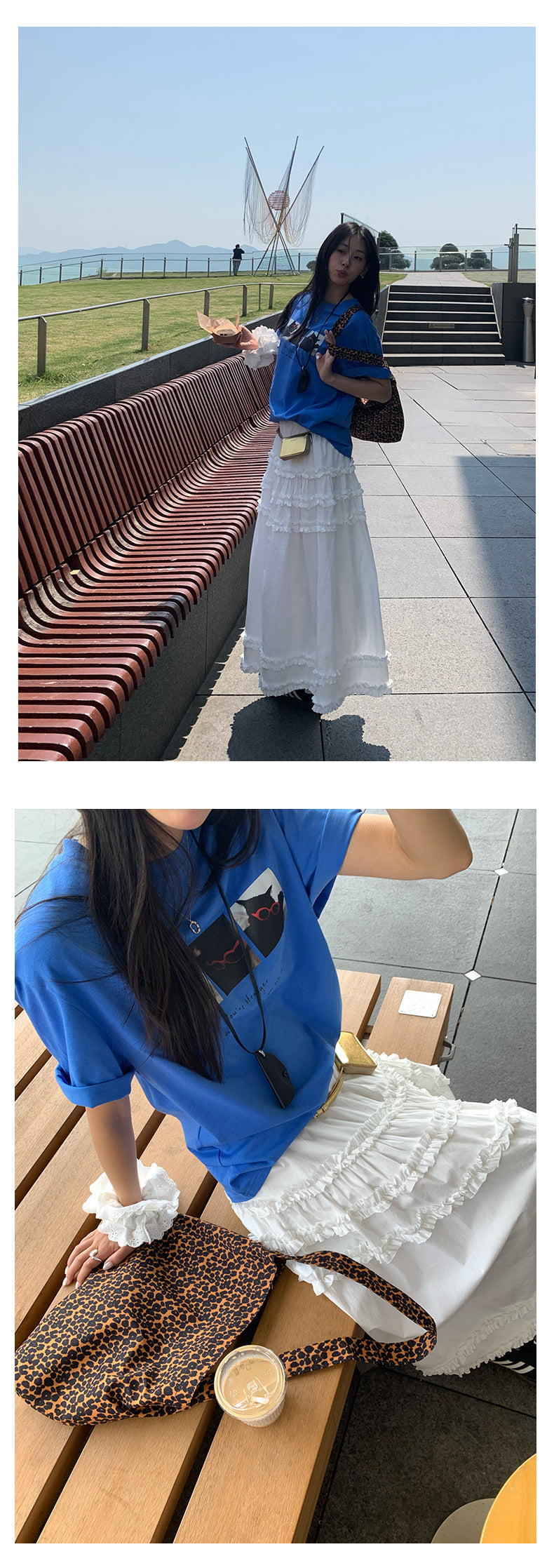 【H5151】實拍夏天貓咪簡約圓領T恤250331