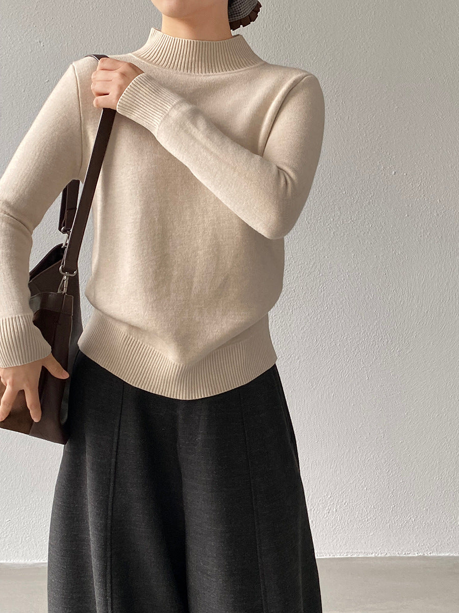 【cimz1190】實拍一體絨加絨加厚保暖小高領針織衫251120