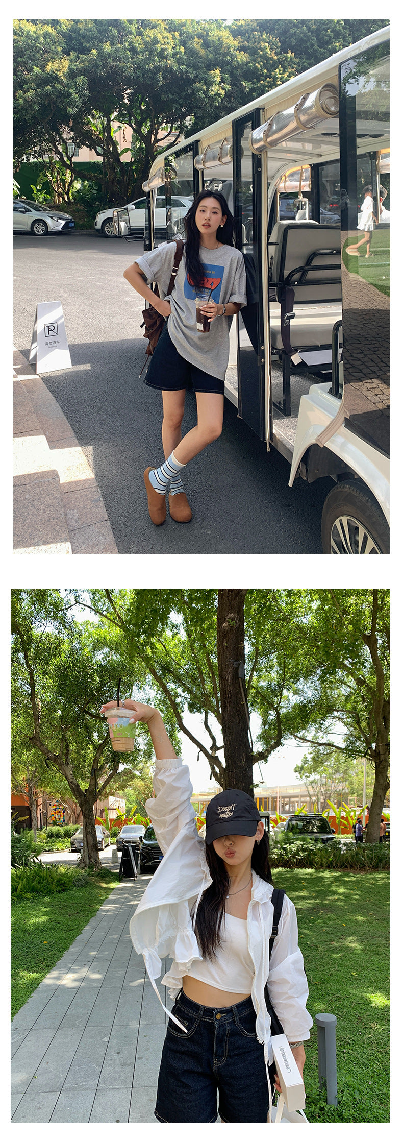 【H5206】實拍S~XL夏季復古高腰寬鬆直筒牛仔短褲250422