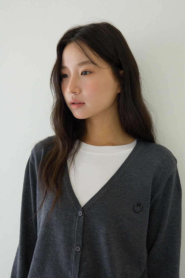 【LD3188】實拍初秋刺繡笑臉氣質針織外套(含羊毛6%)
250922
