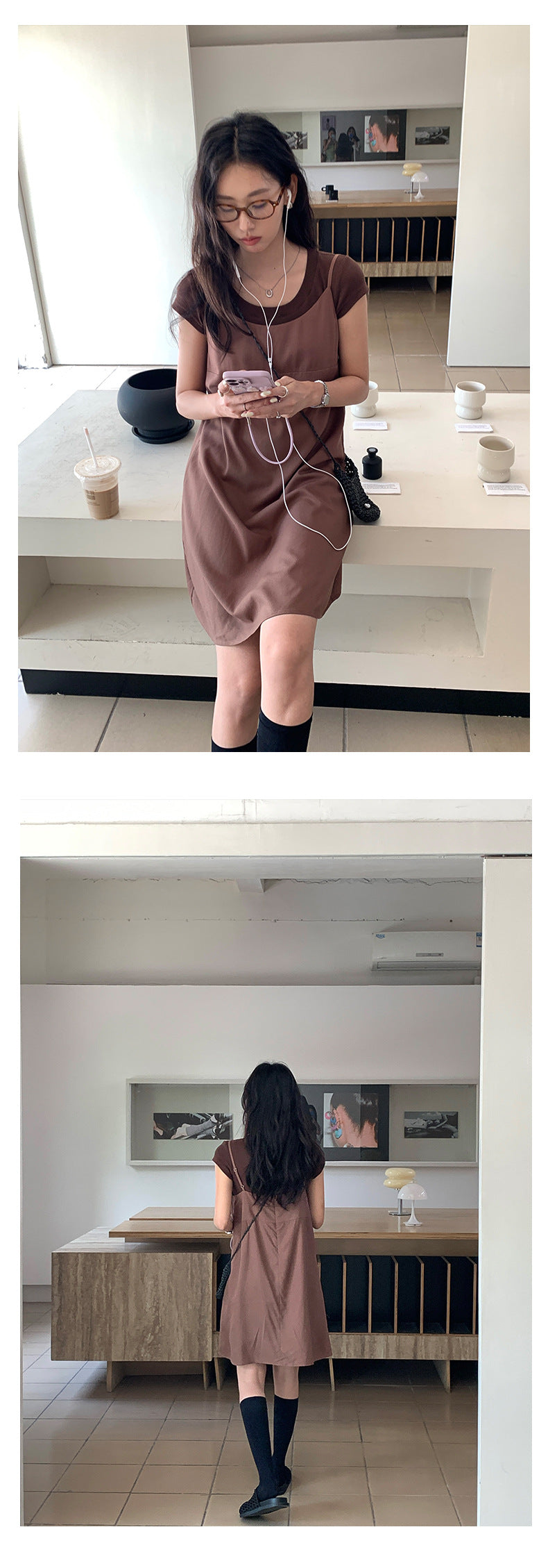 【H5357】實拍韓版氣質棉麻小吊帶洋裝250701