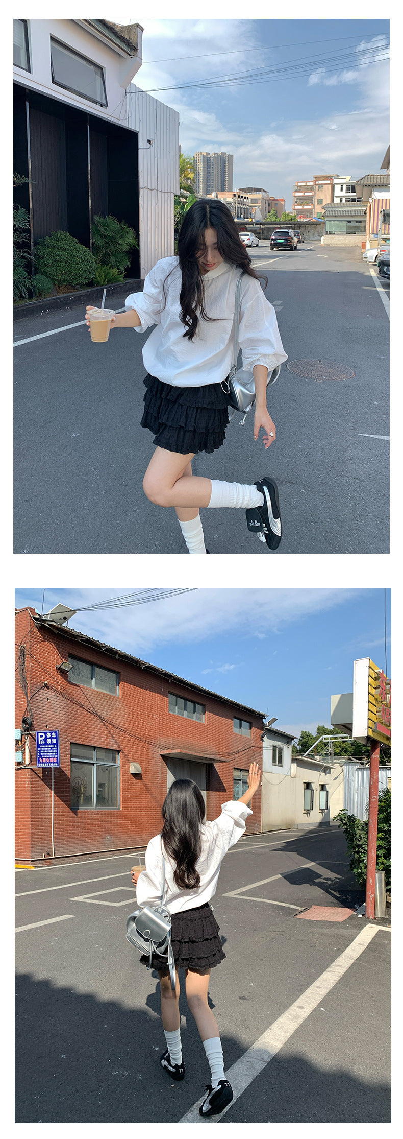 【H5075】實拍春季簡約立領抽繩收腰襯衫250224