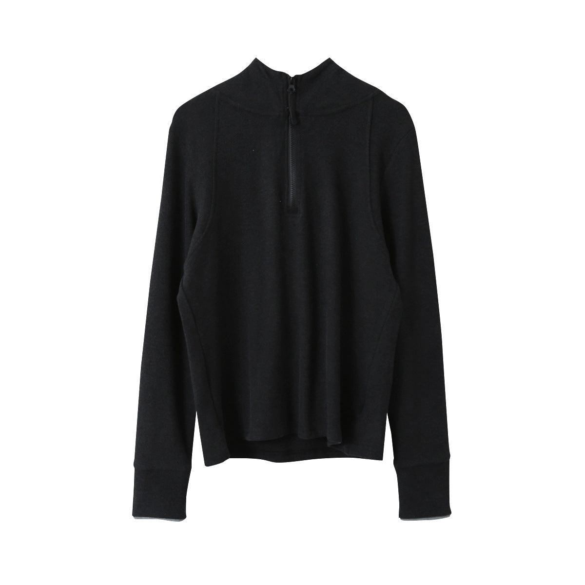 【LD11028】實拍德絨舒適極簡半拉鍊連帽衞衣251124