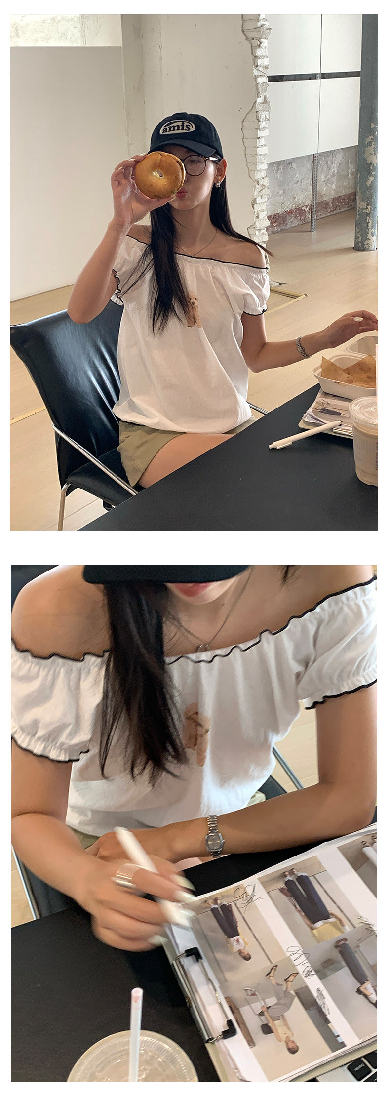 【H5346】實拍韓版可愛貓貓棉質舒適上衣250701