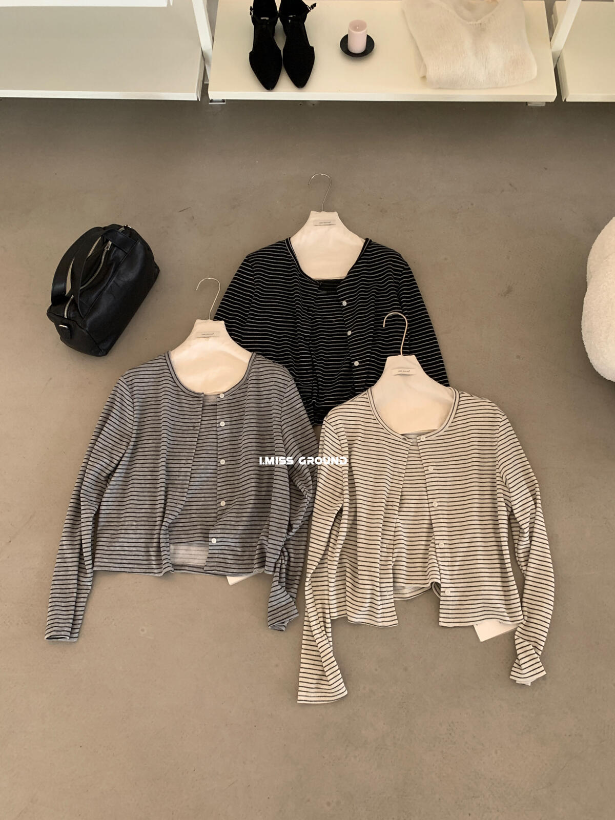 【L90518】實拍秋季簡約慵懶氣質條紋背心+小外套250923