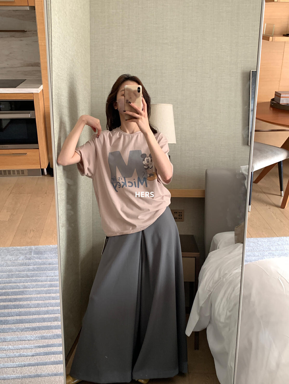 【L20610】實拍簡約日常印花寬鬆舒適短袖T恤250602