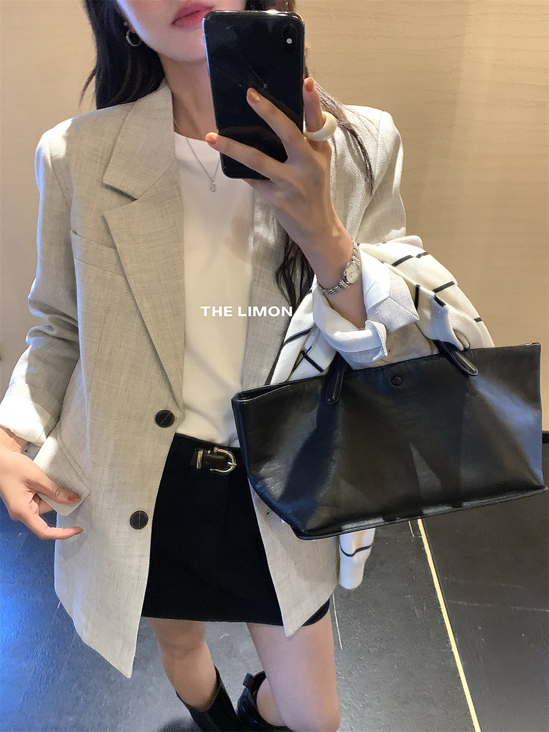 【L8226】實拍檸檬棉麻高級感氣質寬鬆西裝外套250915