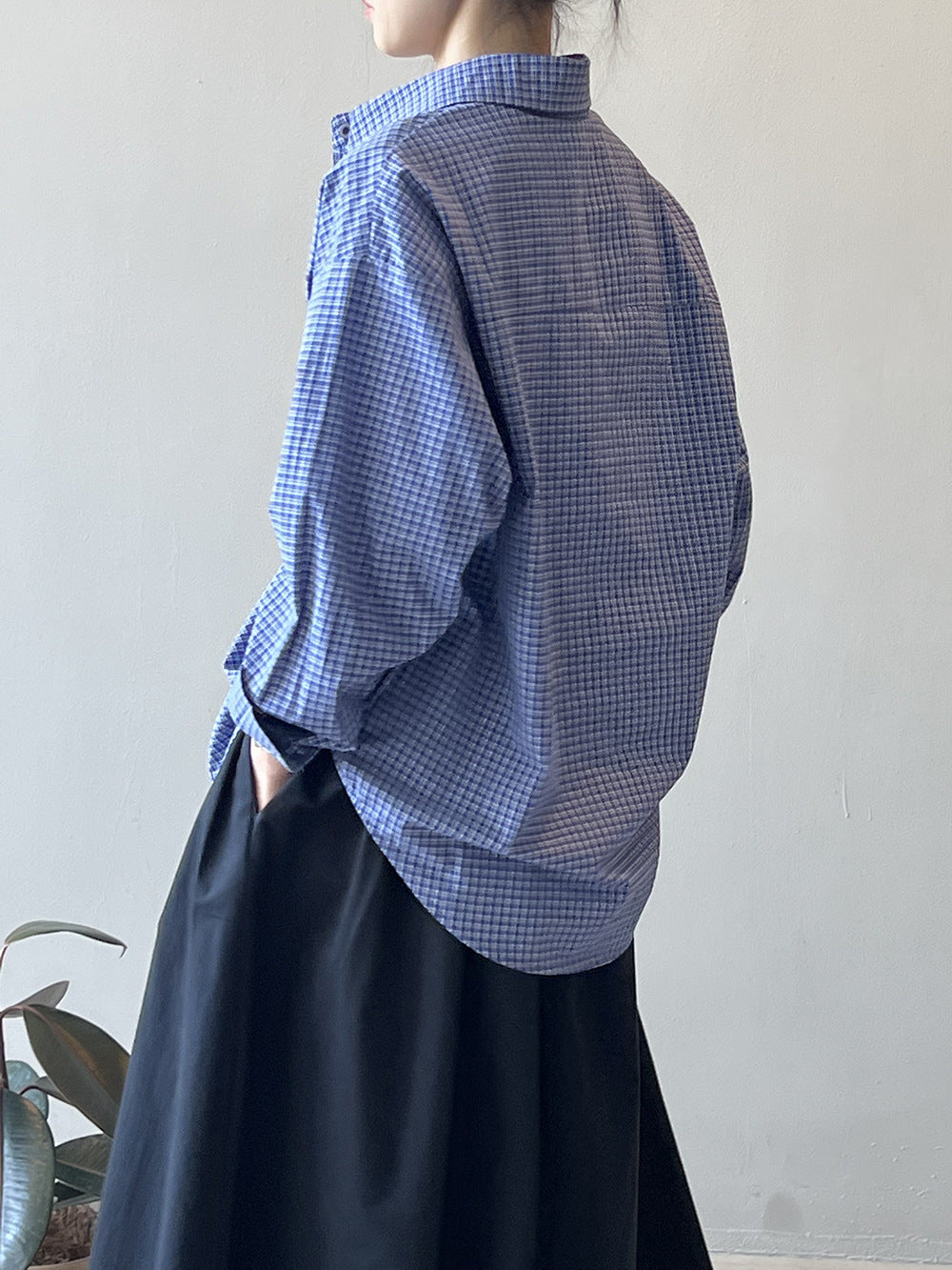 【Y82130】實拍復古寬鬆休閒襯衫YY25早春