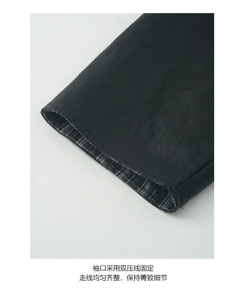 【H555】實拍高級感兩面穿皮衣風衣外套 秋冬外套251007