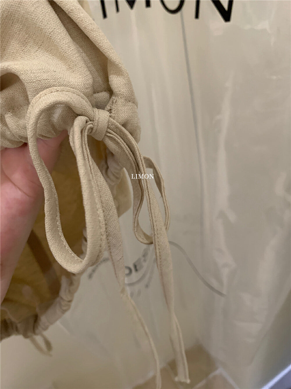 【L8665】實拍檸檬家 少女感棉麻綁帶背心250519