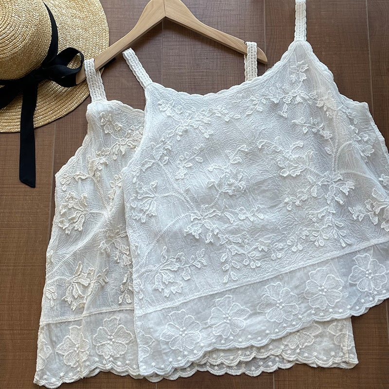 【cimYL201】實拍日系棉質重工刺繡提花背心250410