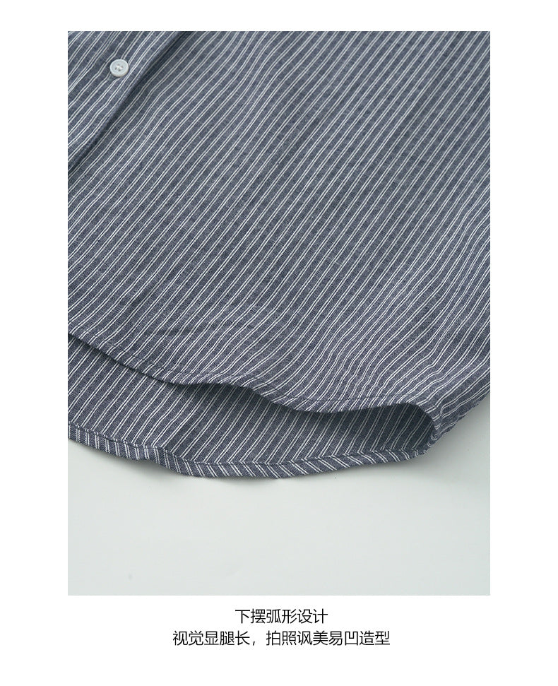 【H5413】實拍早秋氛圍蕾絲純棉長袖襯衫250909