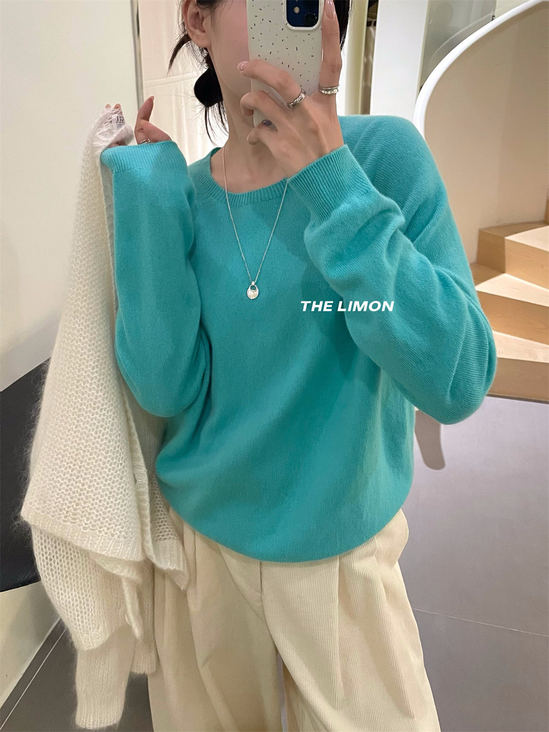 【L8328】實拍檸檬秋冬無縫一體顯瘦圓領保暖毛衣250930