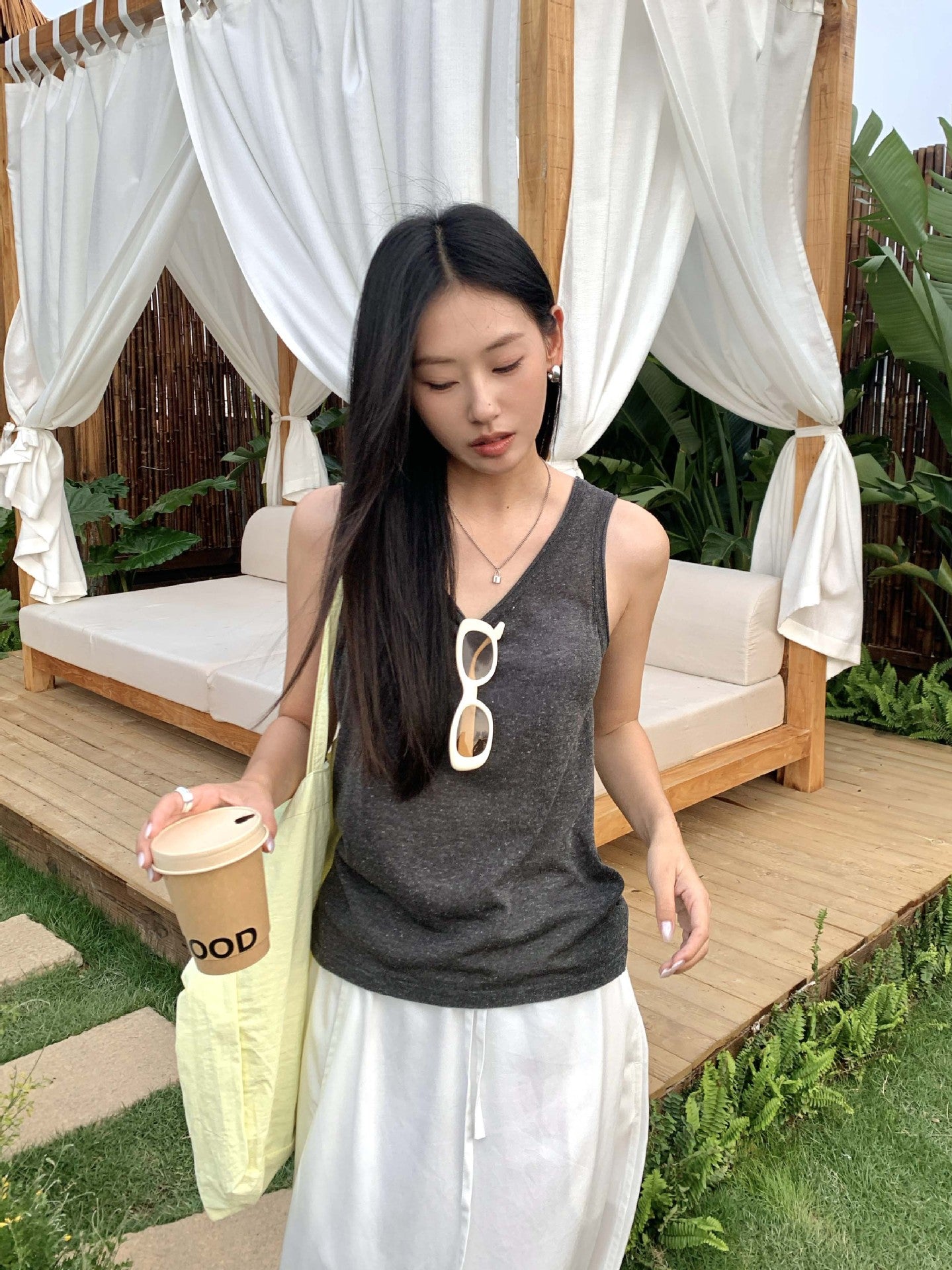 【H5238】實拍夏日涼雙含亞麻針織新背心250506
