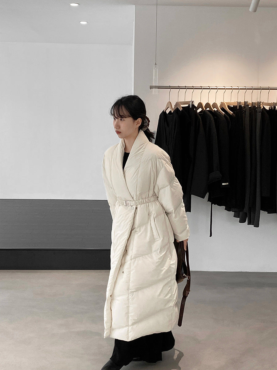【cimz6386】實拍歐美大氣抗寒鎖温收腰氣質羽絨外套(白鴨絨90%)251120