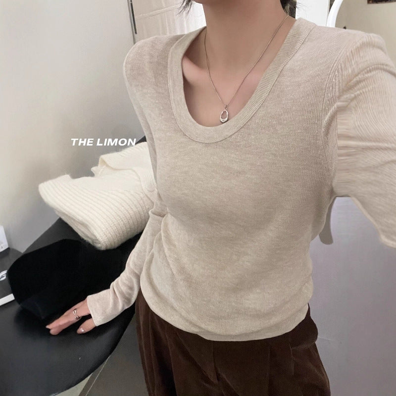【L300】實拍檸檬秋季顯瘦圓領針織衫(羊毛9%)250930