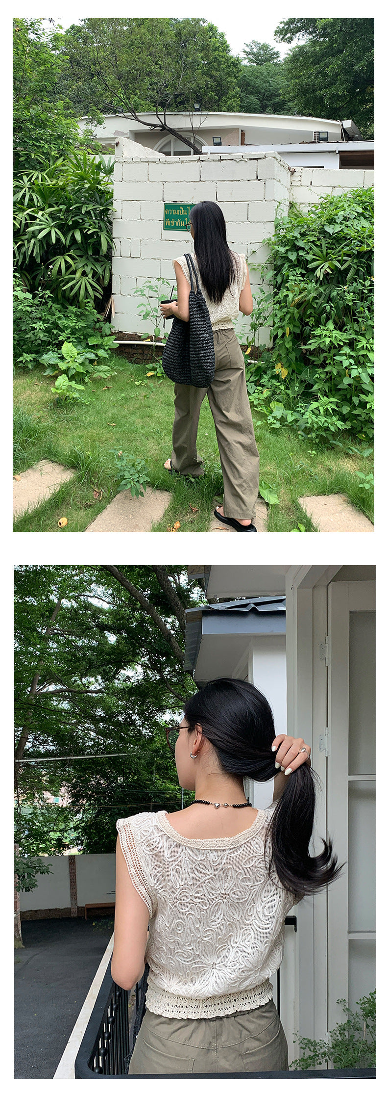 【H5327】實拍小眾法式復古蕾絲背心250617