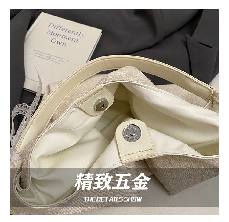 【B7815】復古夏季大容量簡約肩背PU皮防髒水桶包250514