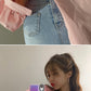 【F01307】韓國早春燈籠袖寬鬆襯衫240119