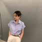 【F04416】韓國夏季簡約寬鬆襯衫240422