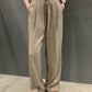 【F01309】韓國復古小眾高級氣質時尚高腰顯瘦繫帶長褲240119