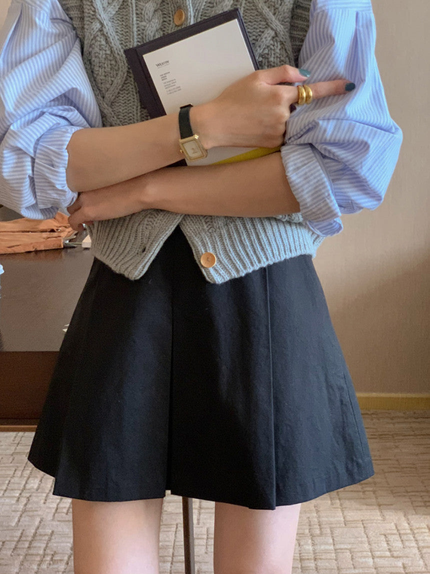 【F12338】韓國條紋襯衫+麻花紋針織馬甲背心(分開下單）231218
