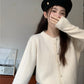 【F11444】實拍韓版少女珍珠扣慵懶開衫針織衫231128