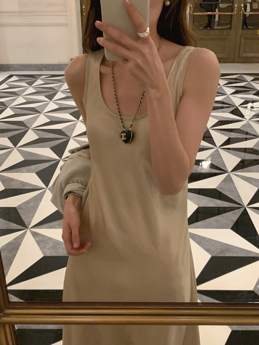 【F60320】實拍法式優雅簡約緞面絲滑洋裝 3色250408