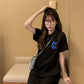 【F05547】實拍M~4XL夏韓版POLO領顯瘦直筒T恤裙230529