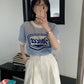 【F05423】實拍韓國夏天寬鬆藍色鏤空針織衫230522