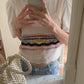 【F05520】實拍~韓版夏季新款設計感假兩件針織背心拼接T恤230529