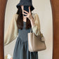 【F10418】韓版灰藍色V領吊帶連衣裙+鏤空設計感披肩開衫231023