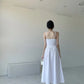 【F04505】韓版夏季法式清新抹胸皺褶收腰吊帶洋裝240429