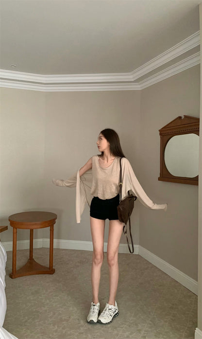 【F60326】實拍美式休閒寬鬆開衫+背心(分開下單）250408