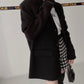【F12339】韓國獨家秋冬設計師款針織拼接格紋西裝毛呢外套231218