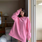 【F12401】 韓國圓領寬鬆8色衛衣洋裝231225