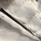【F12427】實拍重工細節滿滿的超大銀狐毛領短款白色羽絨外套（毛領可拆）231225