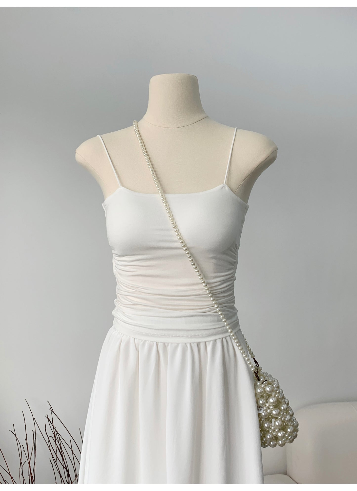 【F03132】女神套裝 夏季防曬顯瘦裙+吊帶+開衫 （分開下單）240308