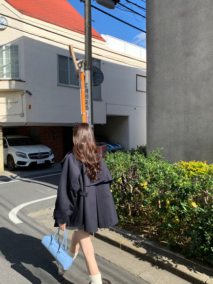 【F60678】韓系極簡日系感・設計感短版風衣外套260825