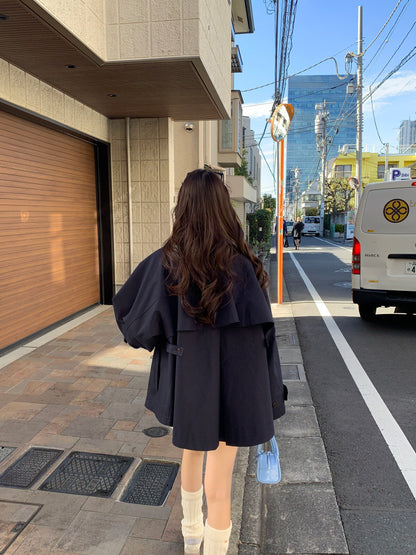 【F60678】韓系極簡日系感・設計感短版風衣外套260825