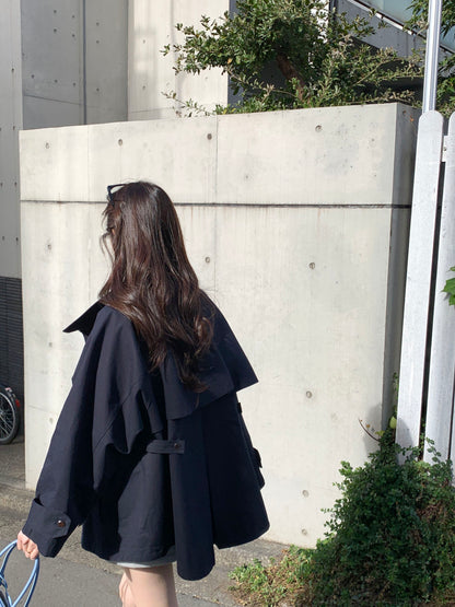【F60678】韓系極簡日系感・設計感短版風衣外套260825