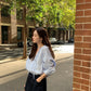 【F04311】韓國春夏法式復古設計感寬鬆簡約長袖罩衫240415