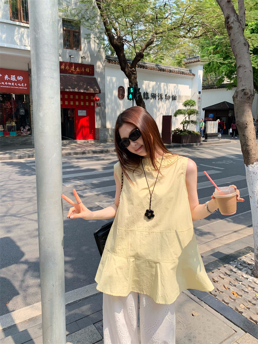 【F60397】實拍韓國原單前後兩穿襯衫＋全蕾絲闊腿褲（分開下單）250526