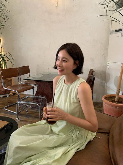 【F60370】實拍夏季時髦小眾褶皺設計洋裝250512