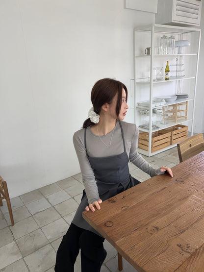 【F60473】實拍韓系復古綁帶背心A字洋裝250616