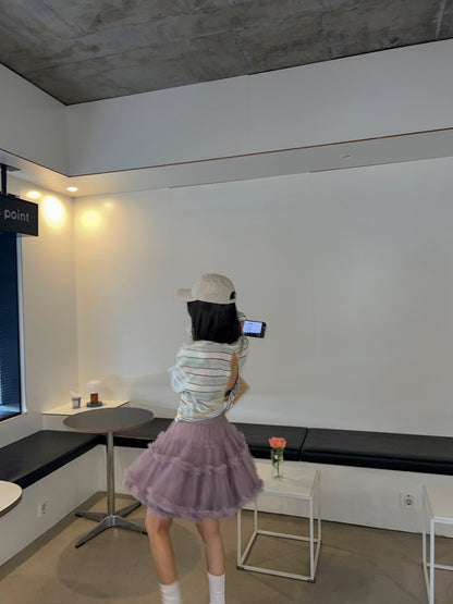【F60415】韓國蓬蓬網紗甜美蛋糕裙（內有安全褲）250526